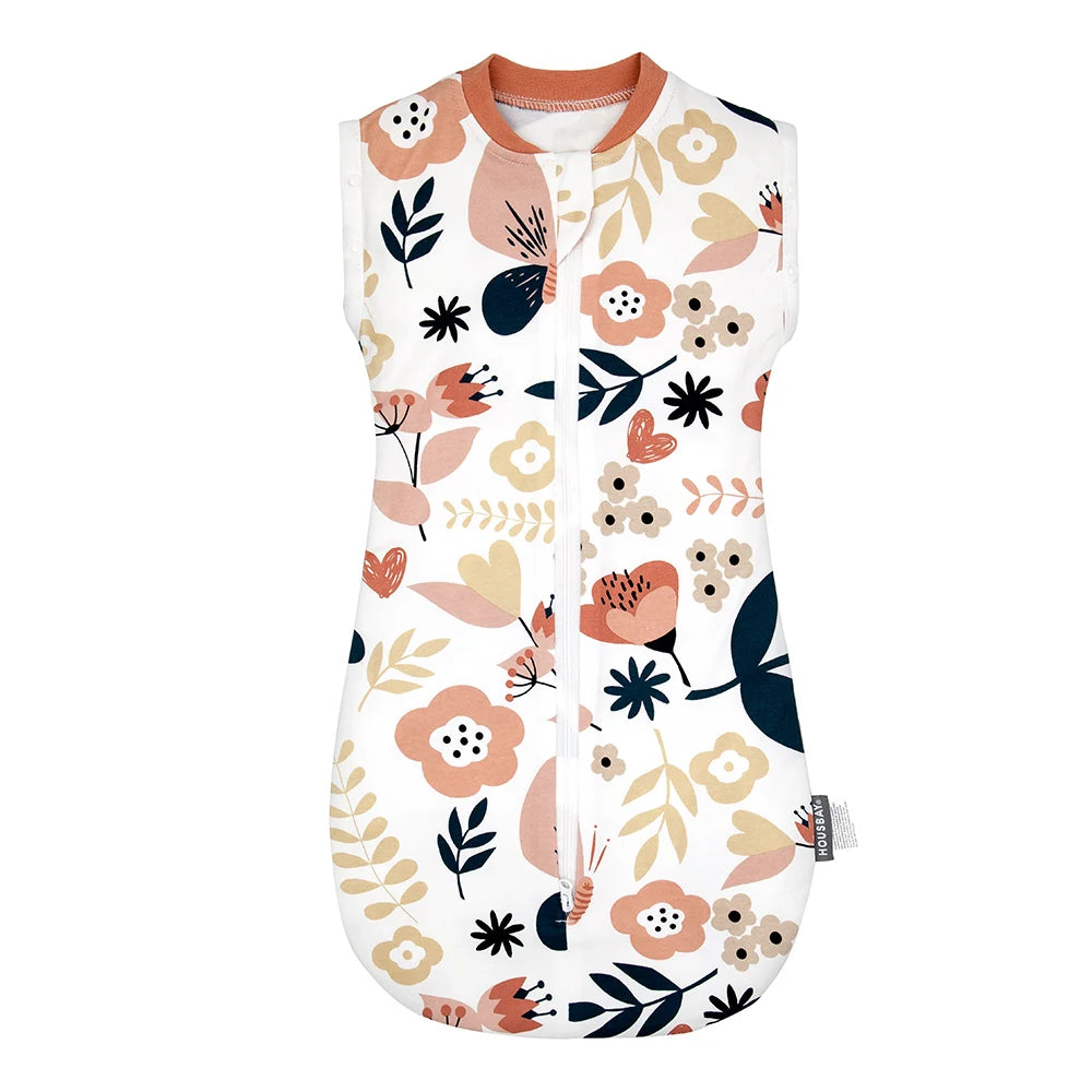 Gigoteuse ete bebe en coton, fleurs et dinosaures