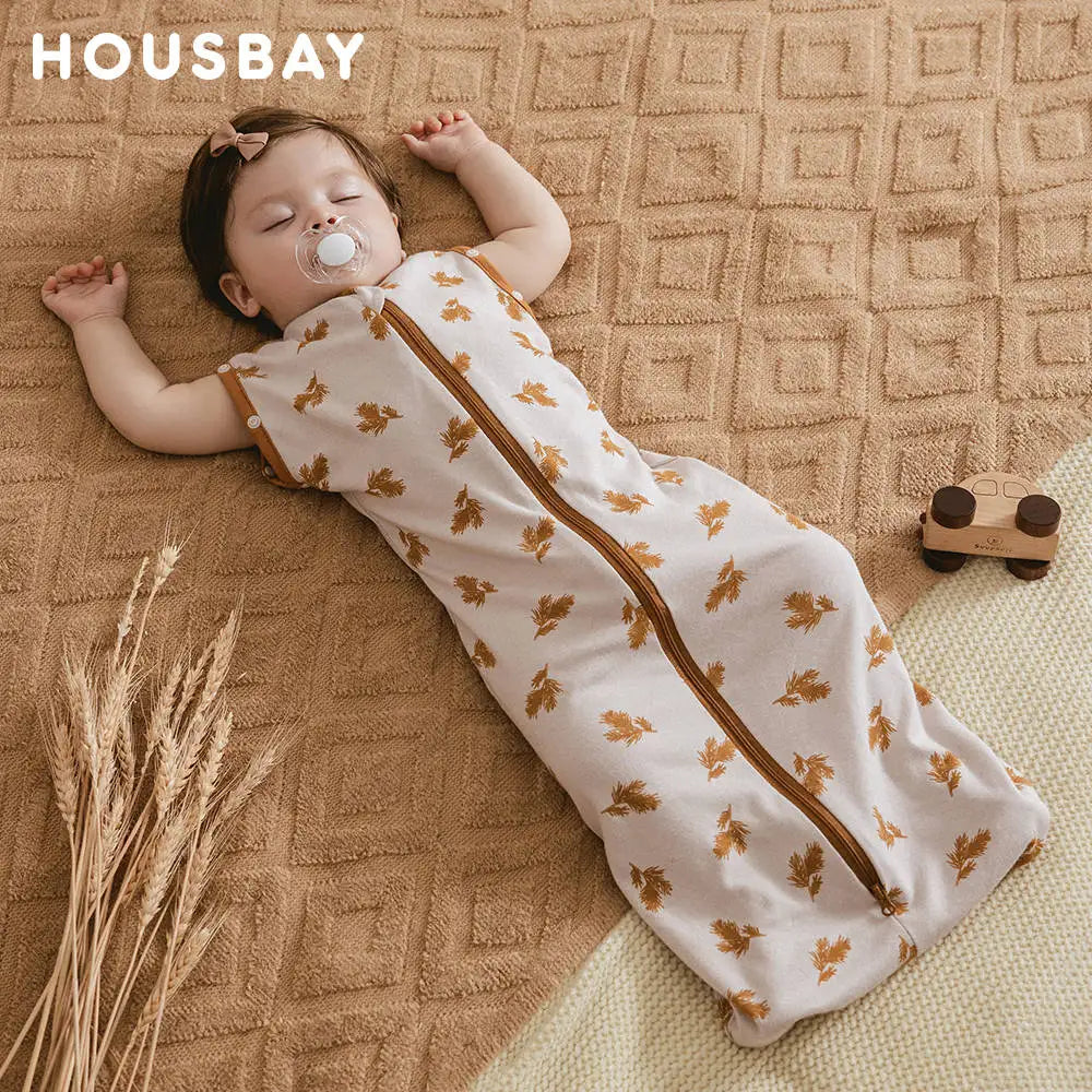 Gigoteuse ete bebe en coton à motifs nature