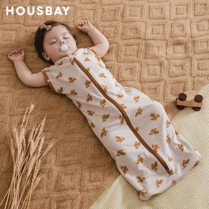 Gigoteuse ete bebe en coton à motifs nature