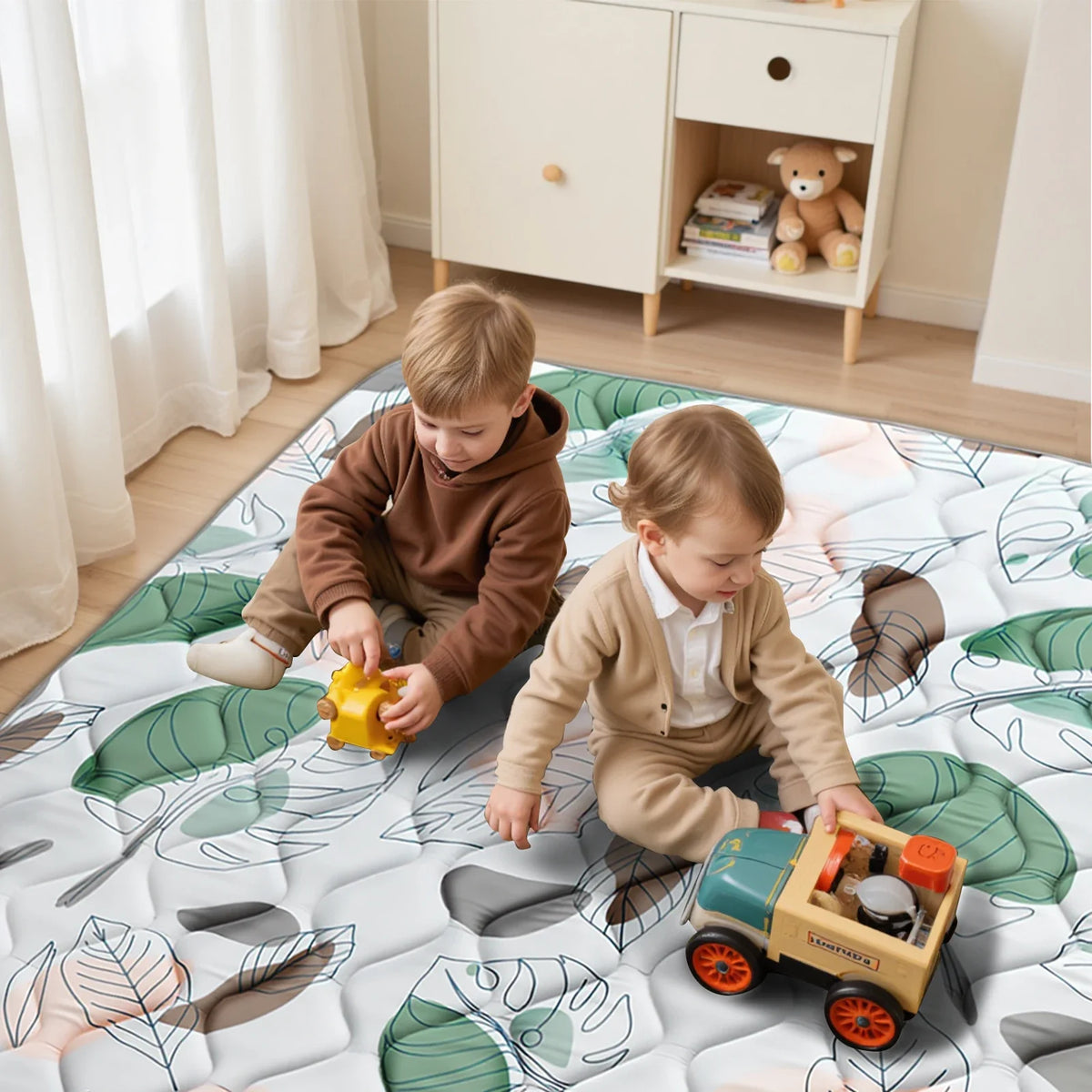 Tapis d’éveil bébé pliable, moelleux et antidérapant