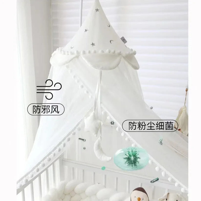Ciel de lit bebe moustiquaire avec support