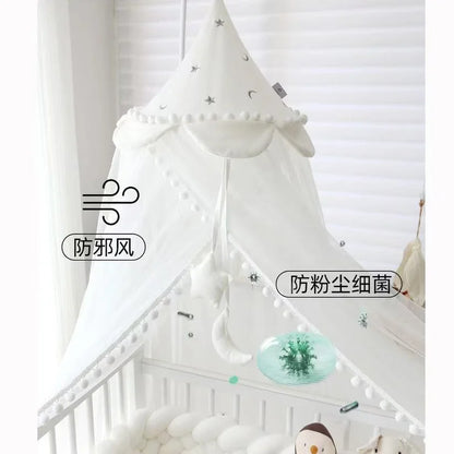 Ciel de lit bebe moustiquaire avec support