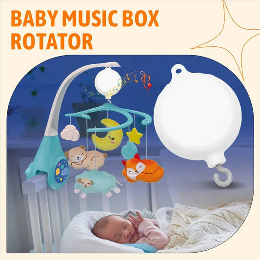 Boîte à musique mobile lit bébé, moteur 12 berceuses et arrêt automatique