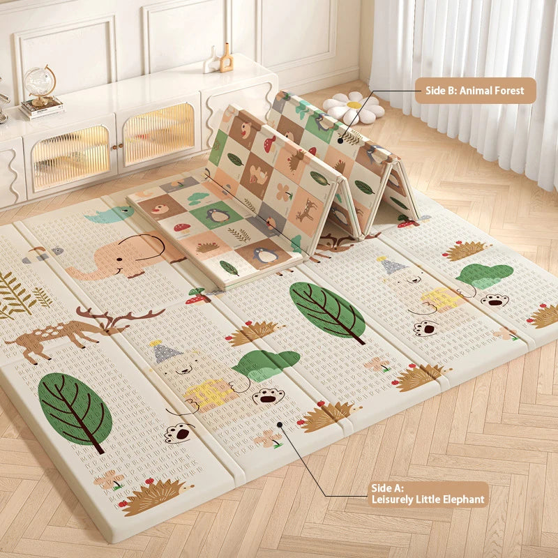 Tapis d’éveil bébé pliable double face en mousse XPE