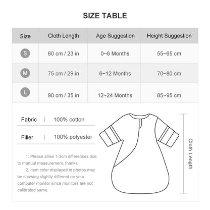 Gigoteuse bébé hiver à manches amovibles – 2,5 et 3,5 TOG