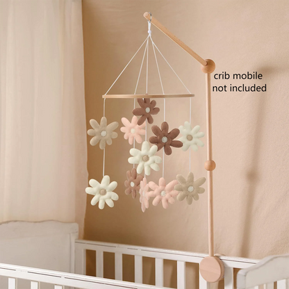 Mobile lit bébé en feutrine – marguerite