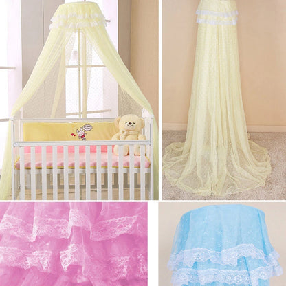 Ciel de lit bébé moustiquaire sans support – Rose, bleu ou blanc