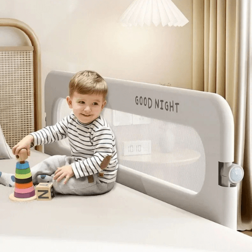 BARRIÈRE DE LIT ENFANT | Patchwork Gris - Palais des petits