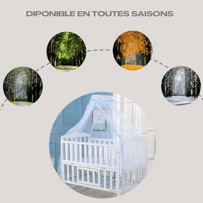 CIEL DE LIT MOUSTIQUAIRE BEBE | SAFEBABYMOSQUITO™ - Palais des petits