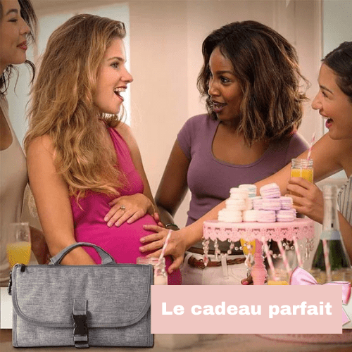 matelas à langer nomade portable gris parfait cadeau pour future maman