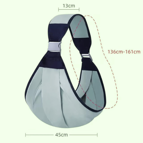 Porte bébé Ultime Confort gris avec sangles ajustables et rembourrées pour nouveau-né et bambin