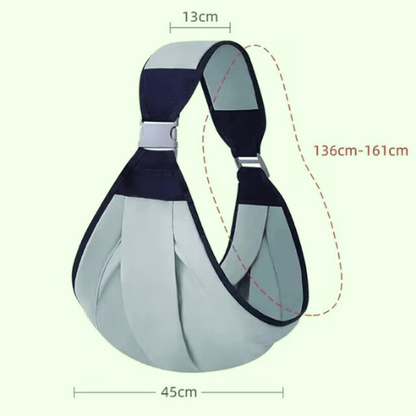Porte bébé Ultime Confort gris avec sangles ajustables et rembourrées pour nouveau-né et bambin