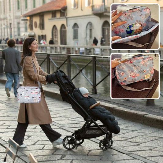 sac à langer multifonctionnel avec compartiments pour sorties bébé, transformable en sac poussette, design élégant et pratique