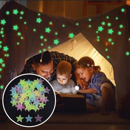 STICKERS MURAUX CHAMBRE | Étoiles Lumineuses - Palais des petits