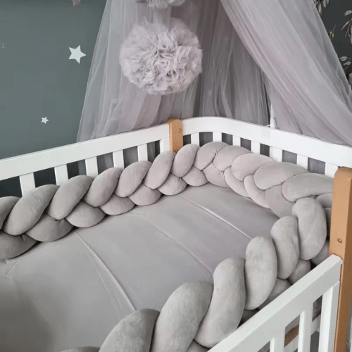 TRESSE TOUR DE LIT | GRISE - Palais des petits