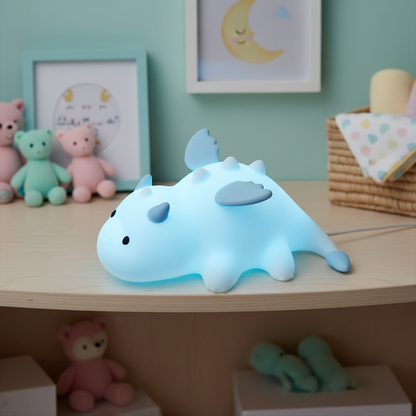 Veilleuse Douce Bebe Silicone Nailloong – Lampe LED Rechargeable USB, Lumière Douce Colorée pour Chambre Bébé