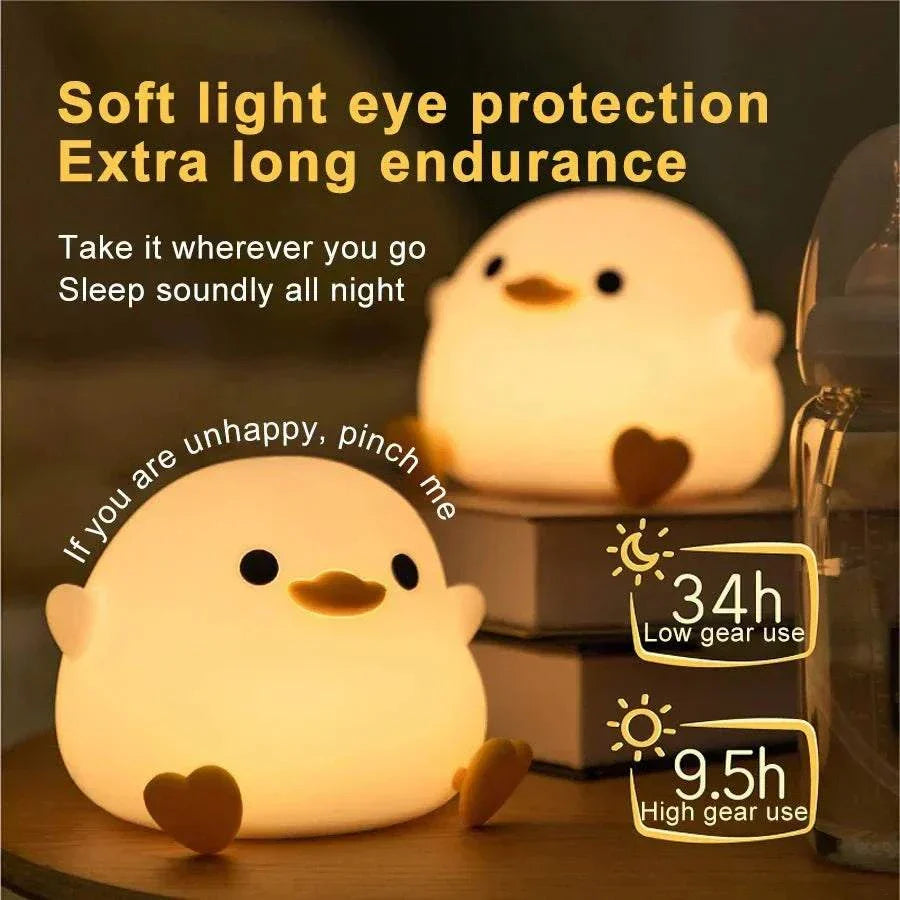 veilleuse bébé-blanche lampe canard lumière douce protection yeux longue autonomie sommeil bébé
